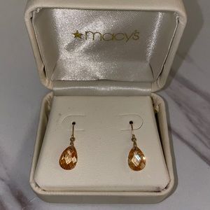 14kt gold drop earrings